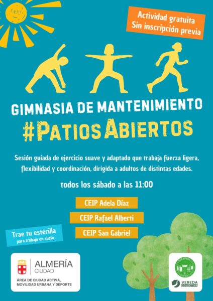 #PatiosAbiertos Gimnasia mantenimiento cartel